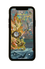 Ornamentum Cell Phone Wallpaper, scaled for most smart phones, "Bird of Fire" (detail)