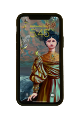 Ornamentum Cell Phone Wallpaper scaled for most smart phones, "Bird of Fire" detail 2, 2022.