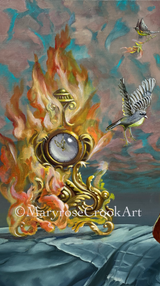 Ornamentum Cell Phone Wallpaper, scaled for most smart phones, "Bird of Fire" (detail)