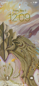 Ornamentum Cell Phone Wallpaper scaled for most smart phones, "Herxing" detail, (Bee Story, part 1), 2021..