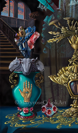 Ornamentum Cell Phone Wallpaper scaled for most smart phones, "House of Occlusions", detail.