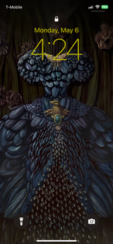 Ornamentum Cell Phone Wallpaper, scaled for most smart phones, "Nigredo" (detail)