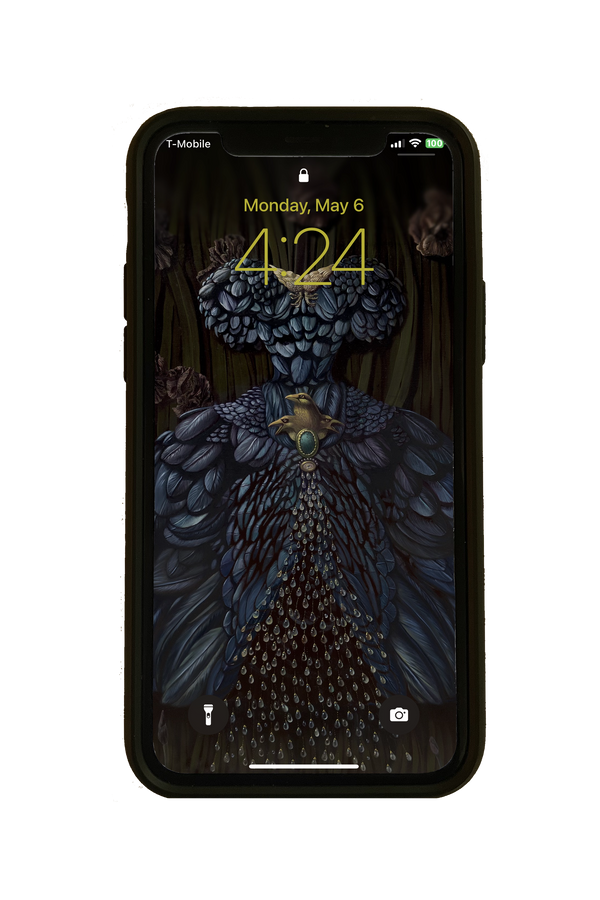 Ornamentum Cell Phone Wallpaper, scaled for most smart phones, "Nigredo" (detail)