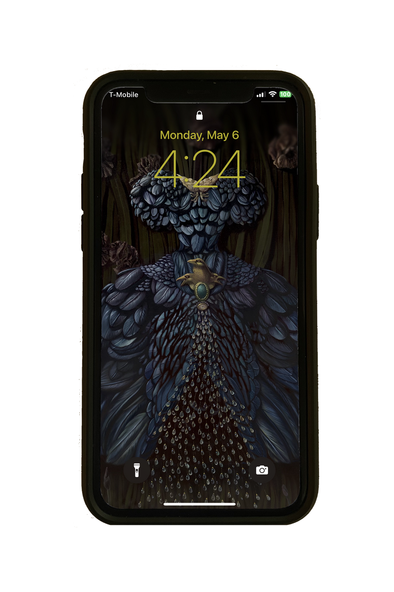 Ornamentum Cell Phone Wallpaper, scaled for most smart phones, "Nigredo" (detail)