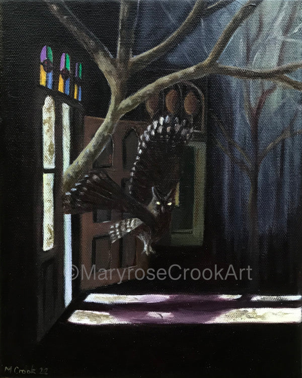 Abandoned to the Wild, 2022, original oil painting 10 x 8", 25.4 x 20.32 cms.